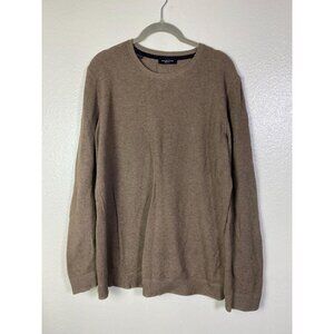 Selected Homme Mens Organic Cotton Brown Crewneck Sweater Size Large Thermal